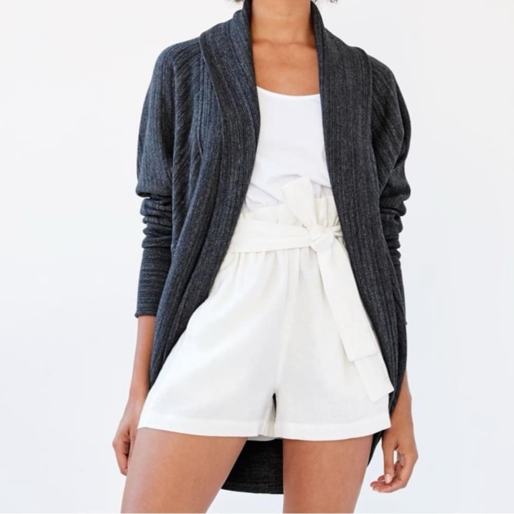 Aritzia Charcoal Knit Cardigan